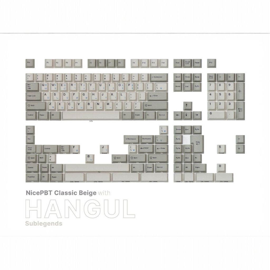 Keycaps Keycap Cannoncaps CannonKeys Nicepbt NPBT Classic Beige sublegend Korean Hangul Purple PBT D