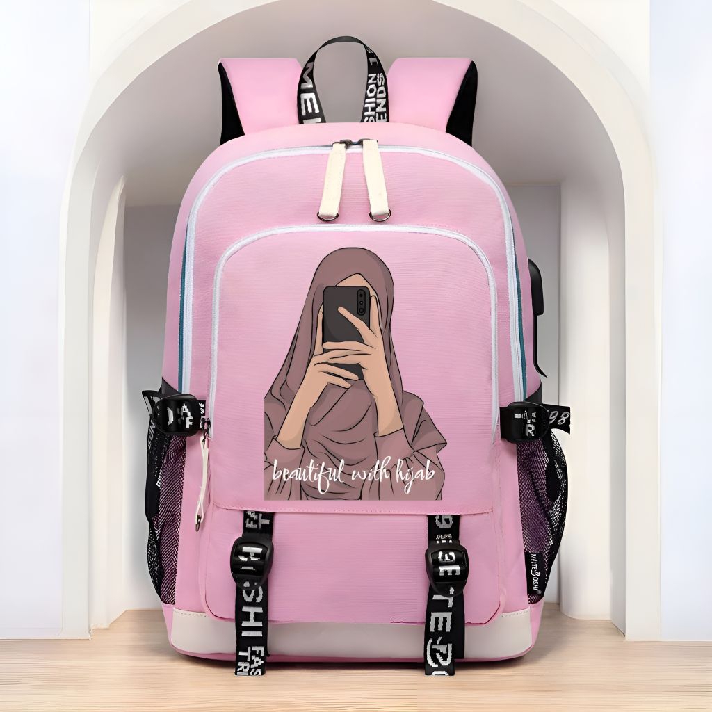 Ransel keep humble niqab Tas Ransel wanita muslimah Tas Ransel Laptop Tas Wanita Kekinian