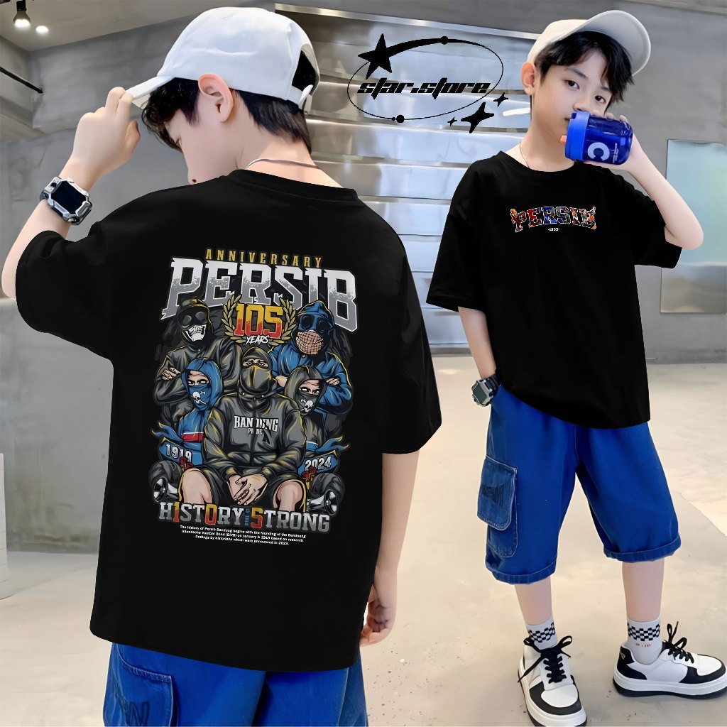 Kaos ANAK persib BAJU PERSIB flower city casual taped