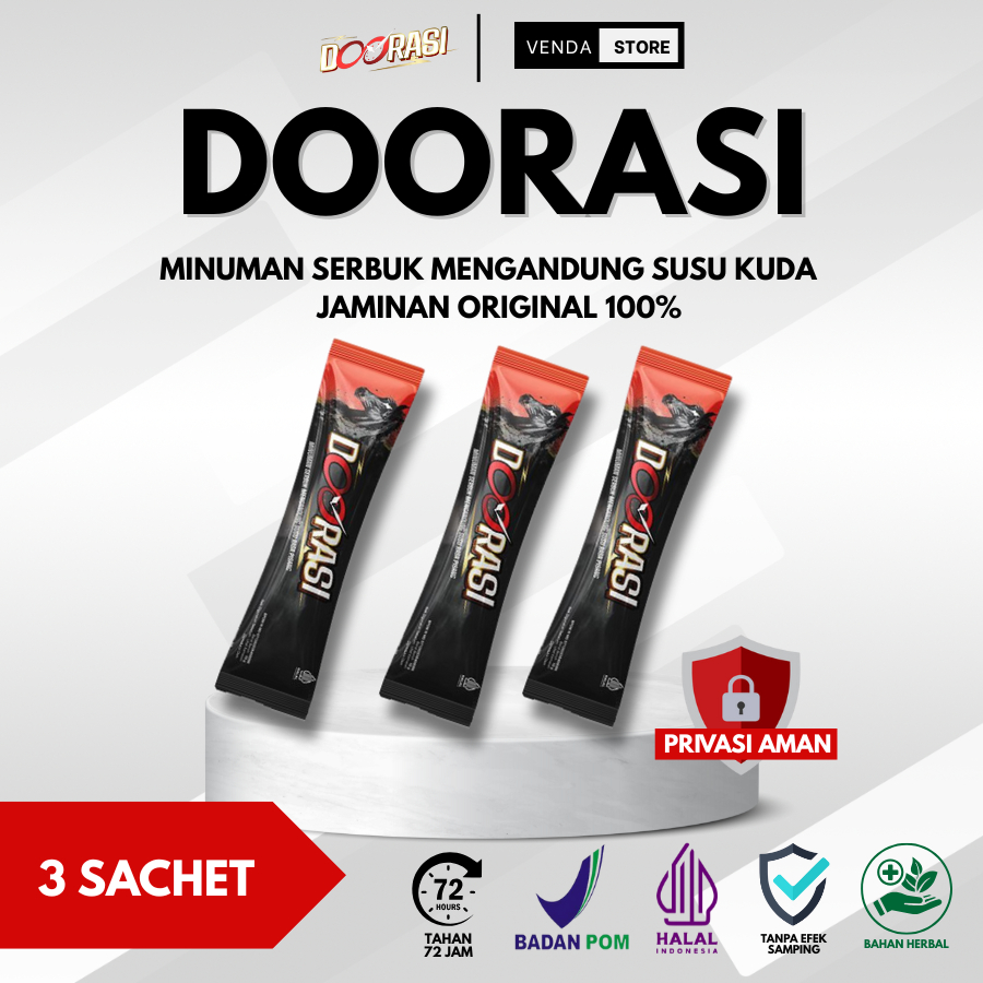 

DOORASI Sachet Original Suplemen Susu Kuda dan Ginseng Botanical 3 Sachet