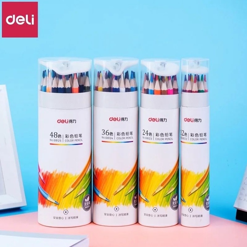 

KODE D56K Deli pensil warna 12243648 dengan serutan