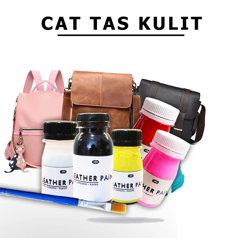 Paket Cat Tas Kulit & Canvas Premium Paint By Eitscare - Untuk Kulit Syntetic Canvas dan Karet