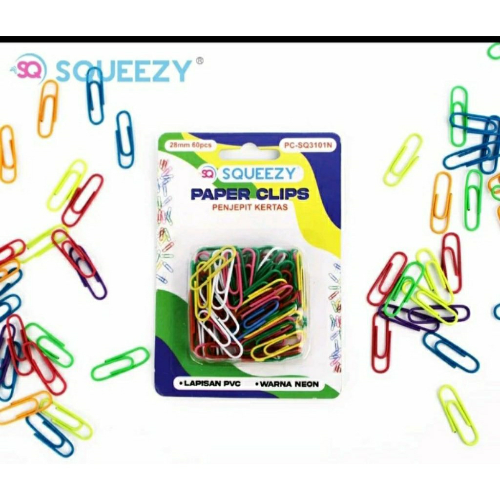 

Paper Clips Hacks Squeezy PC-SQ3101n/Penjepit Kertas (isi 60 pcs)