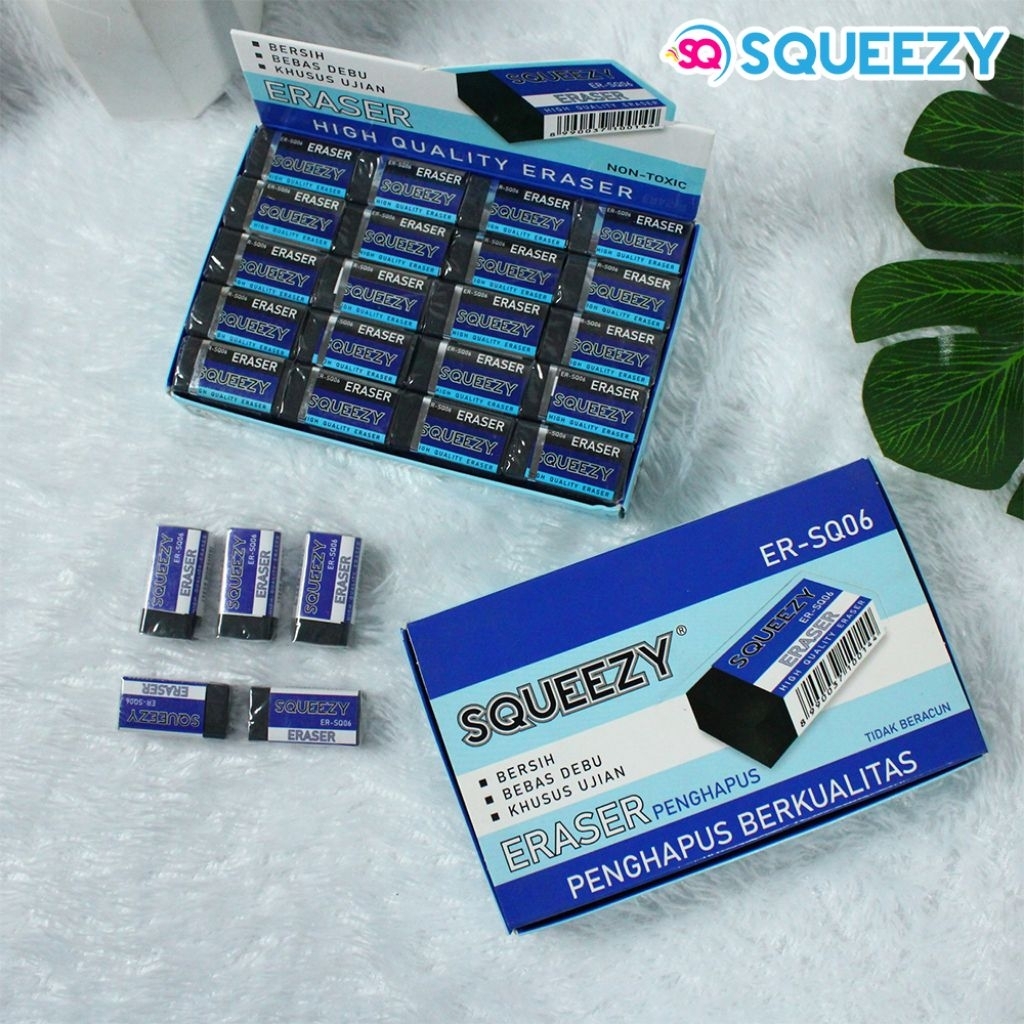 

PENGHAPUS SQUEEZY NON TOXIC HITAM ER-SQ06 Isi 40 Pcs peng hapus