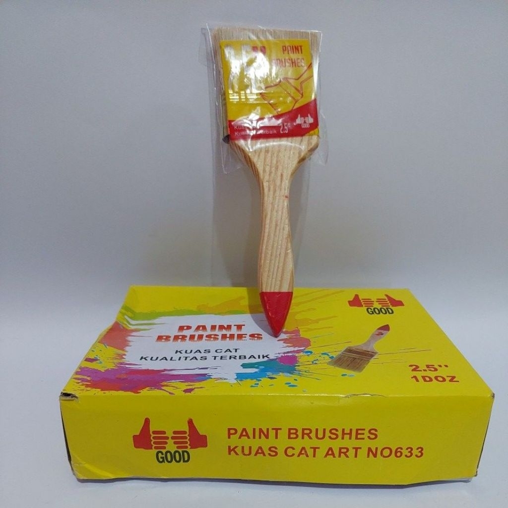 

Paint Brushes 2,5", Kuas Cat 2,5" ART NO. 633, Kuas Cat Kualitas Terbaik