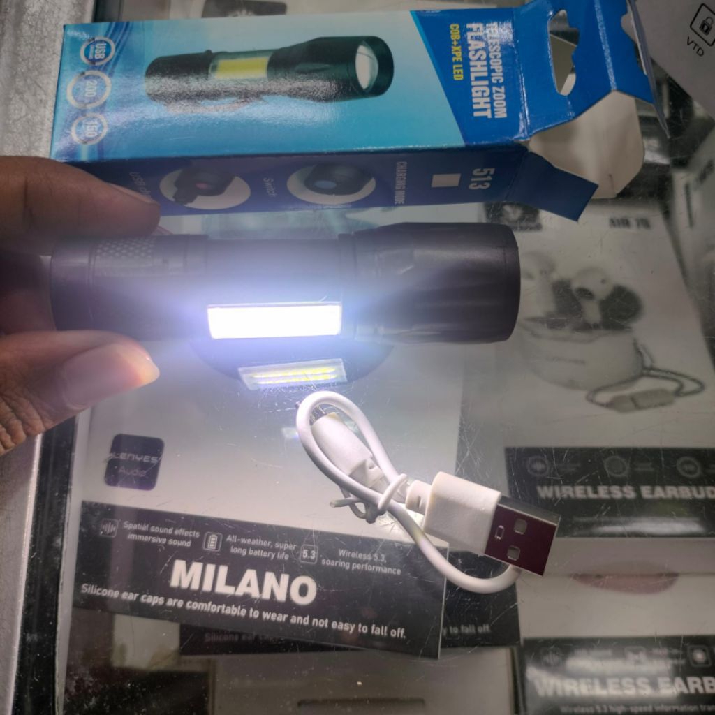 senter LED Mini/Telescopic zoom flashlight