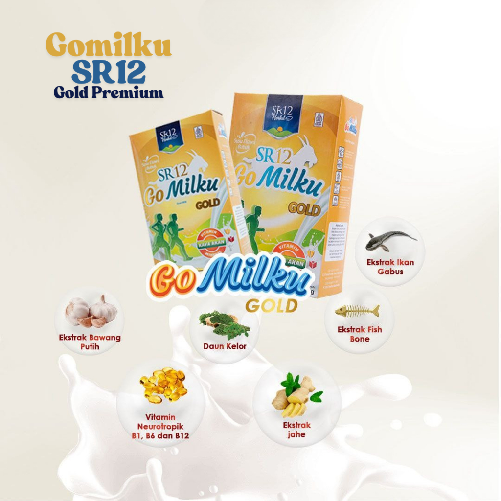 

Gomilku Gold SR12 - Susu Bubuk Herbal Premium| Susu Kambing Etawa | Susu Murni SR12 | Susu Kambing HALAL & BPOM