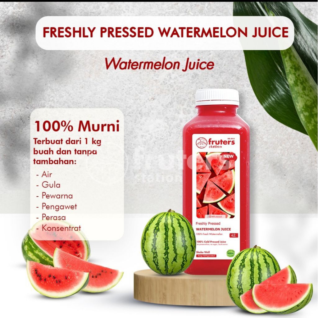 

[WJ] Cold Pressed Juice 100% Murni (Jus Sehat / Detox) - Freshly Pressed Watermelon Juice - Fruters Station
