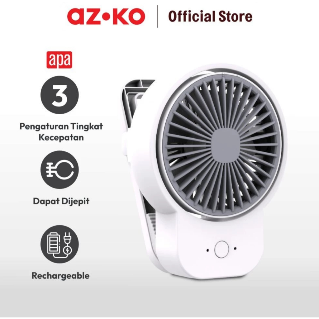 APA Portable Emergency Clip Fan Apa by Ace Hardware USB Type C - Kipas Mini