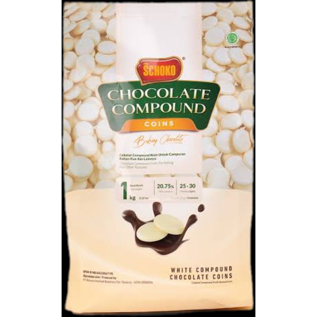 

Cokelat Schoko Compound Coin Dark / White - 1kg