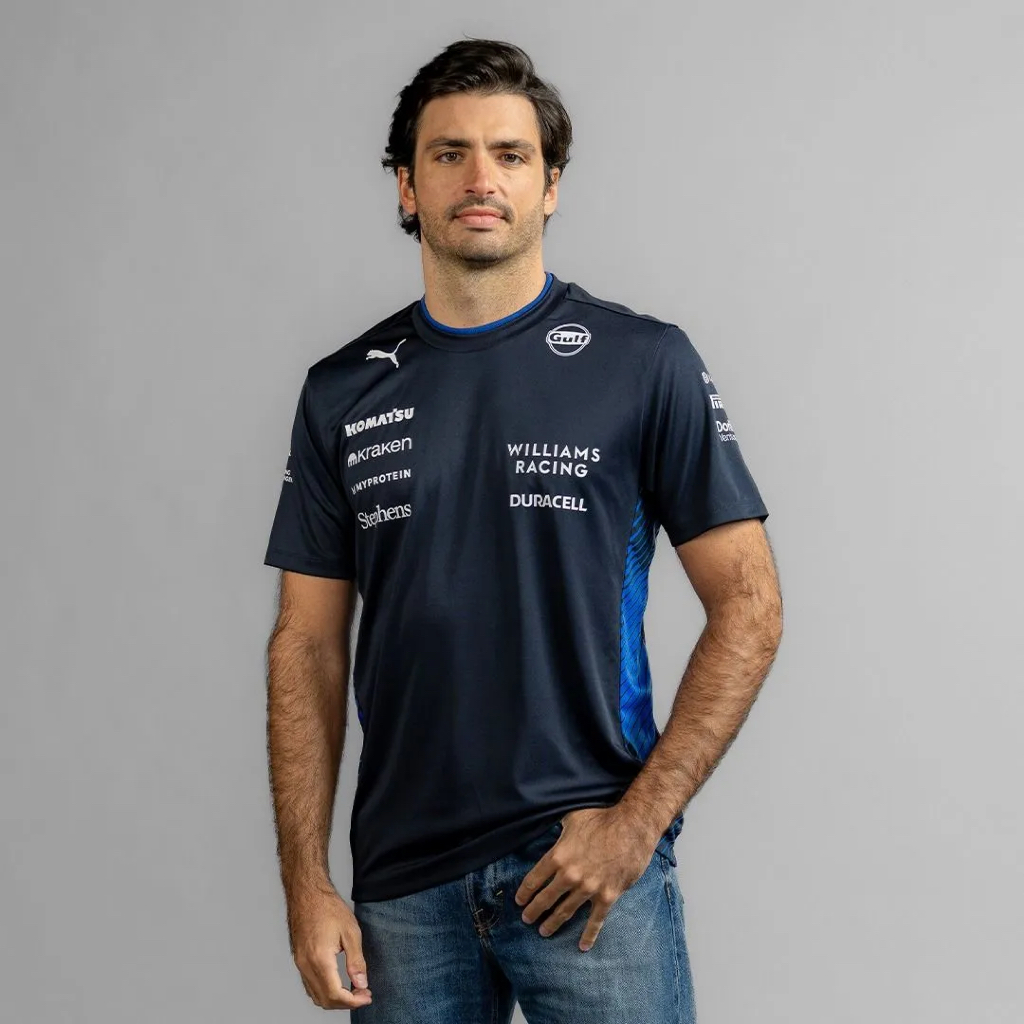 Williams Racing F1 2025 Team T-Shirt. Kaos Pria. Official Formula 1 Merchandise