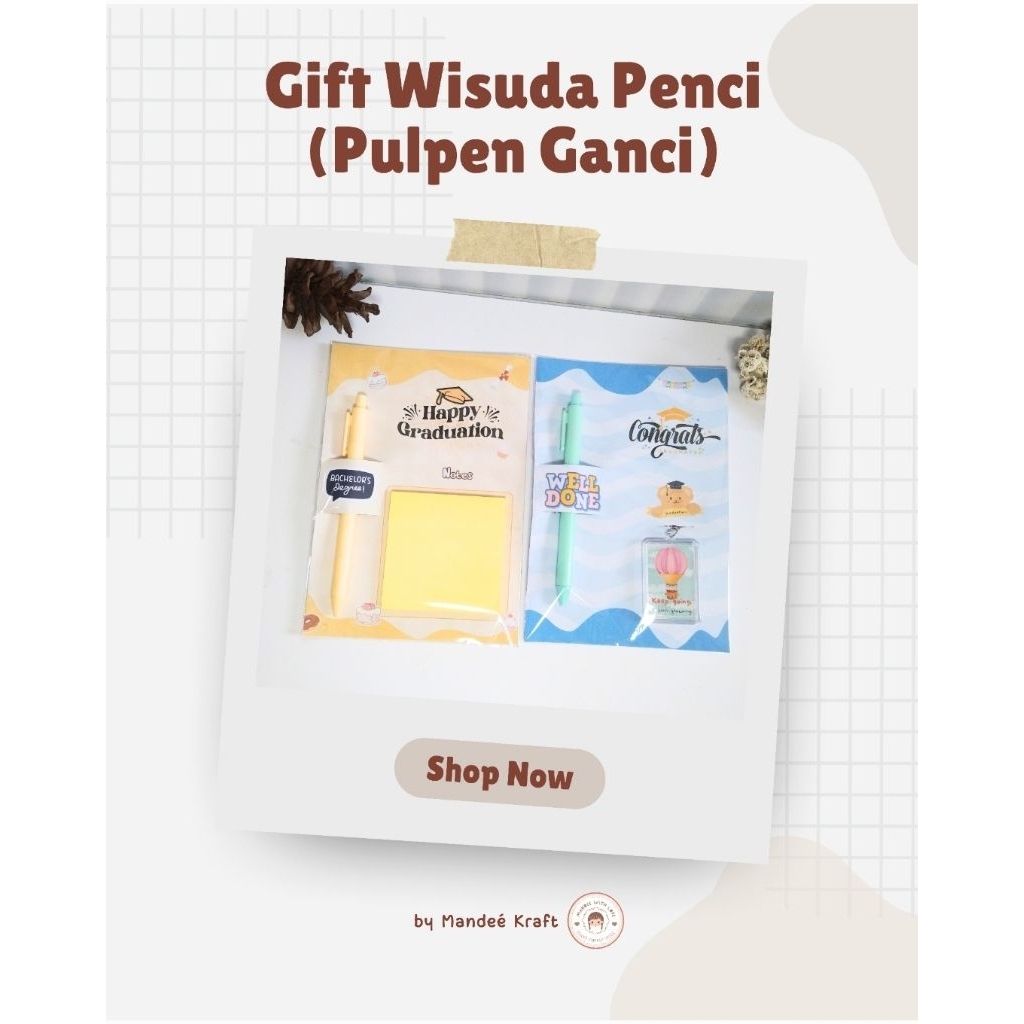 

Paket Gift Wisuda Penci (Pulpen Ganci)