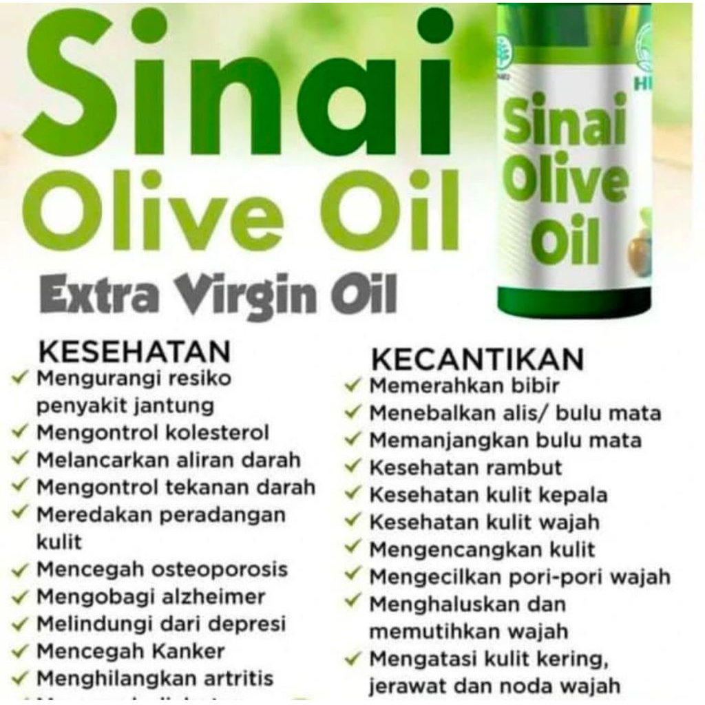 

SINAI OLIVE OIL/MINYAK ZAITUN HNI ORIGINAL