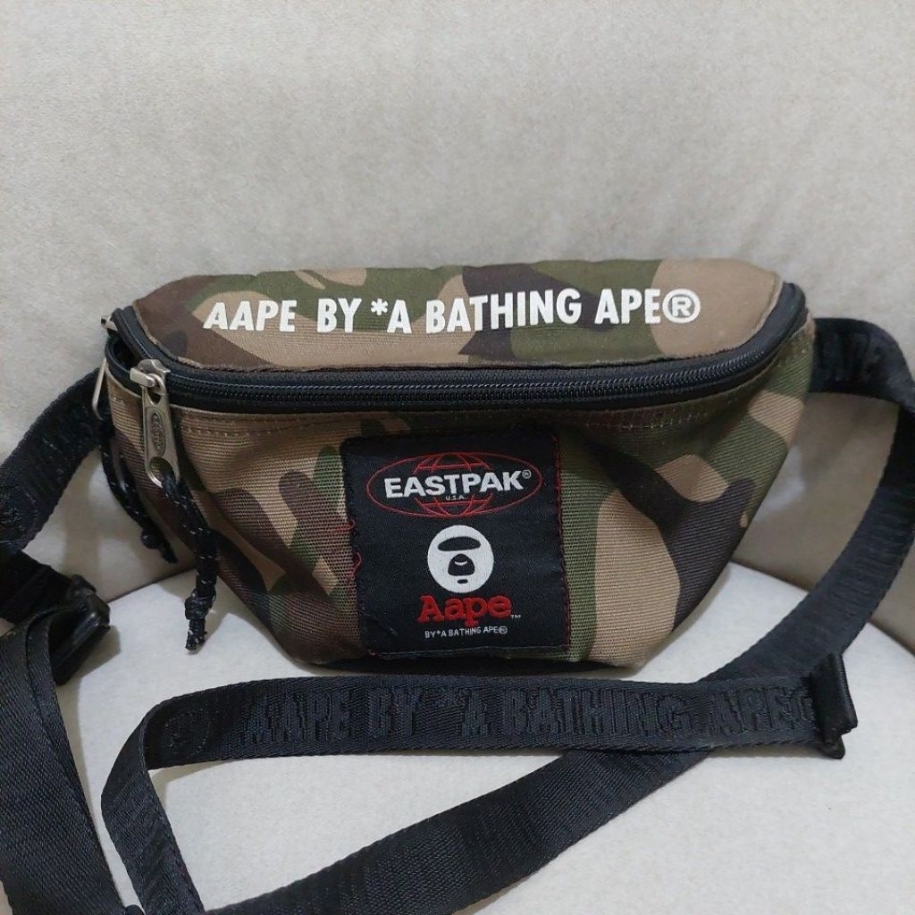 AAPE x EASTPAK Bumbag Camo ORIGINAL - Tas waistbag bag waist bum bape