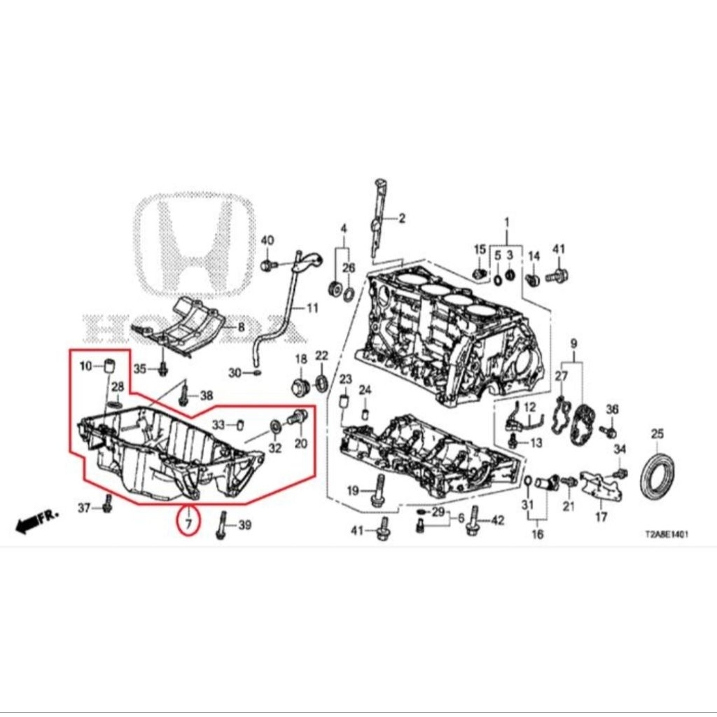 tutup cover pan bak oli mesin honda accord rc1 rc2 2013 2014 2015 2016 2017 ori