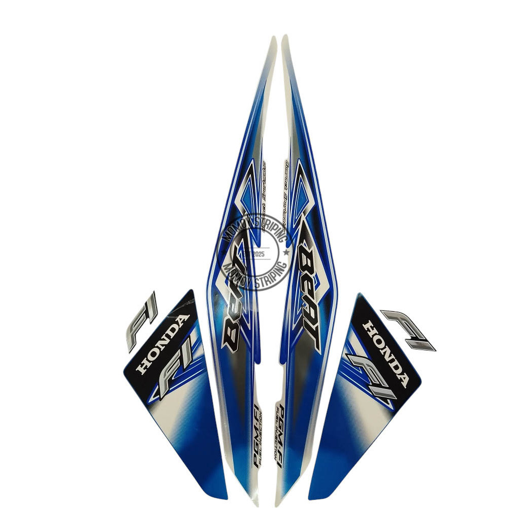 STIKER STRIPING BEAT FI 2013 PUTIH BIRU