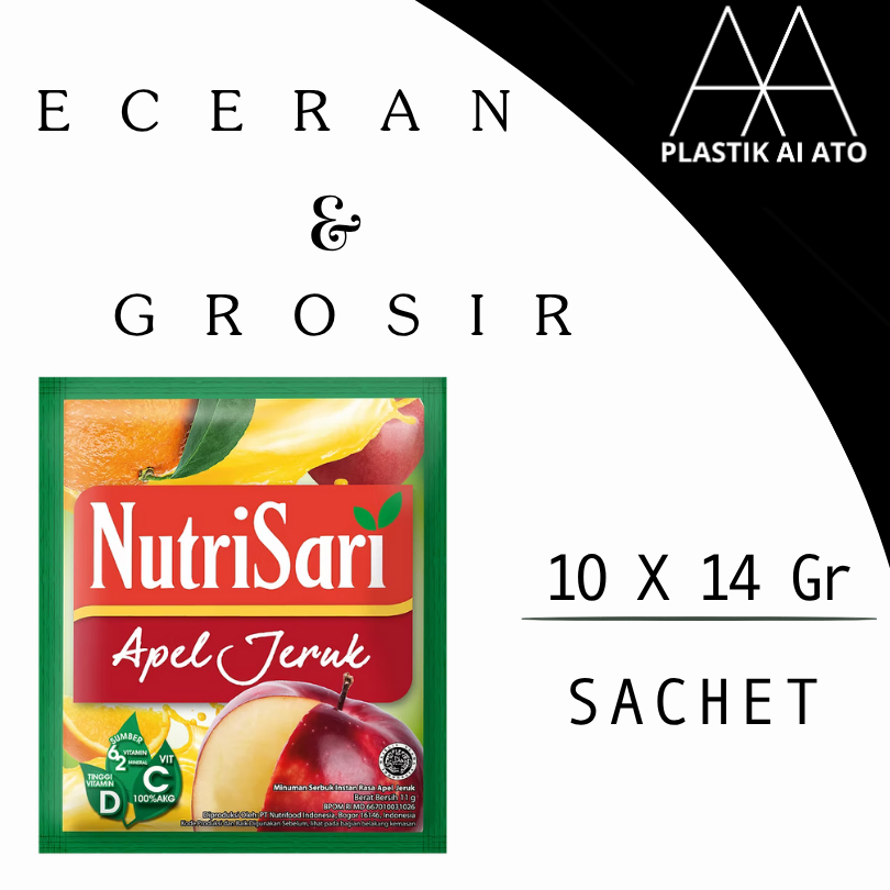 

Eceran & Grosir Nutrisari Apel Jeruk 10 x 14 Gr Sachet / minuman untuk warung seblak