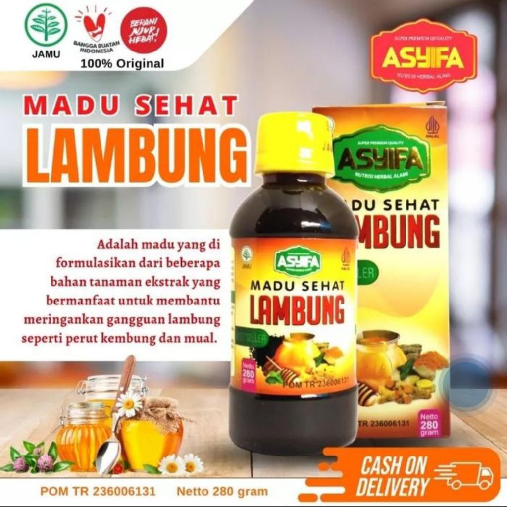 

Madu Sehat Lambung Asyifa Special Maag dan Tyhpus