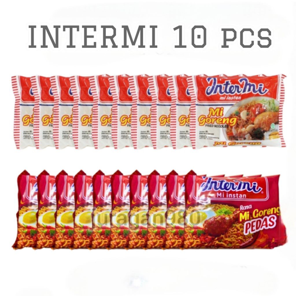 

Paket 10 pcs INTERMI Mie Goreng Pedas dan Original