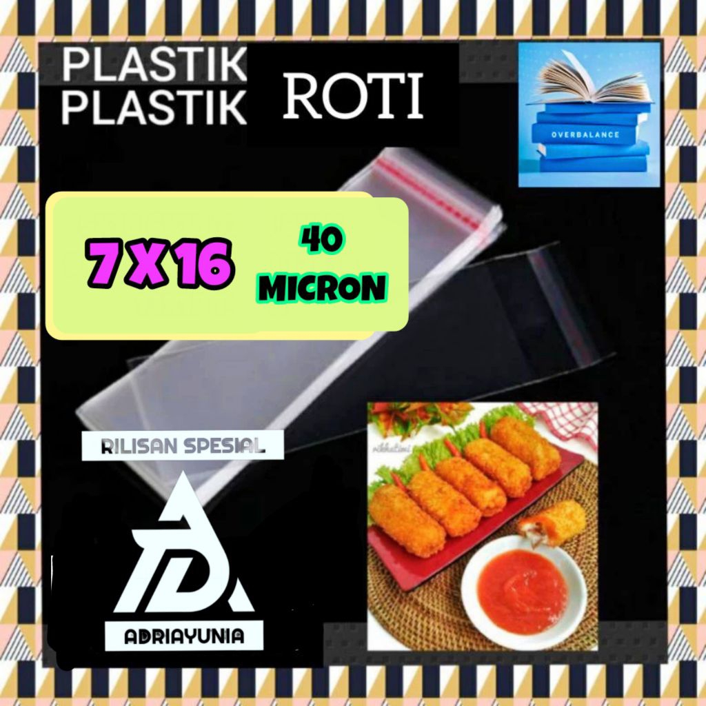 Plastik Opp 7x16 Roti Kecil - Plastik Opp 7 x 16 Souvenir - Plastik Opp 7x16 Cookies