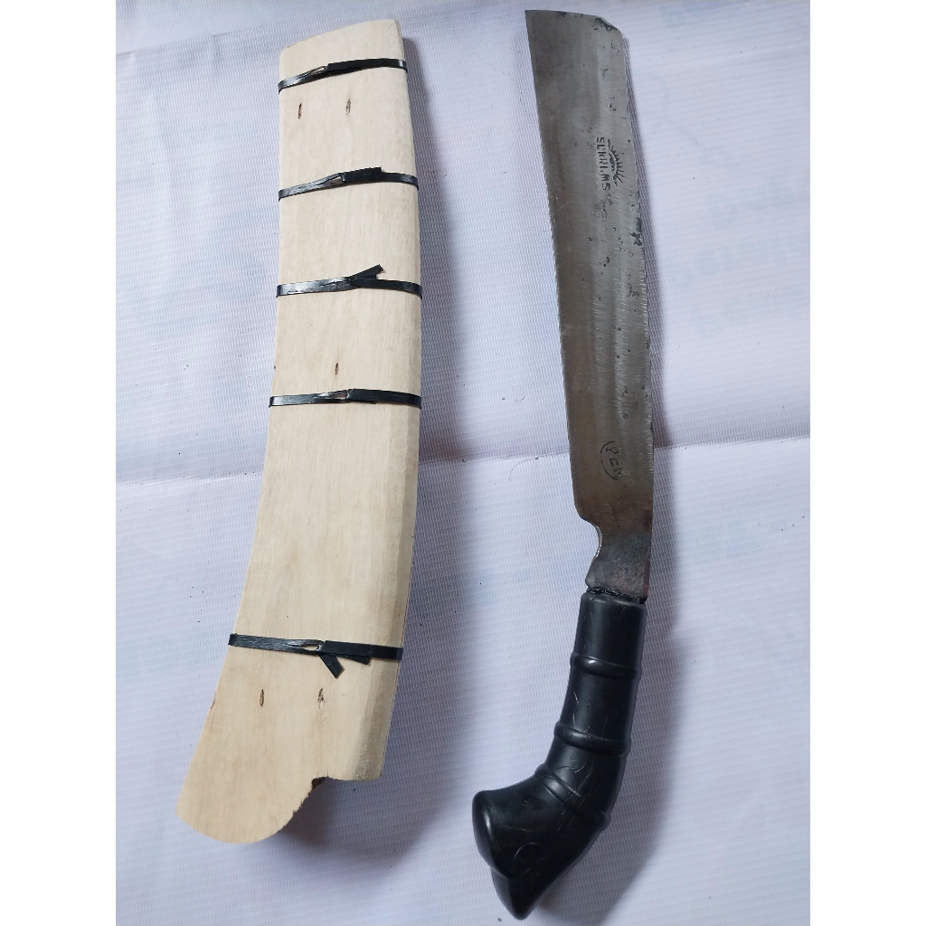 golok gagang sarung kayu putih