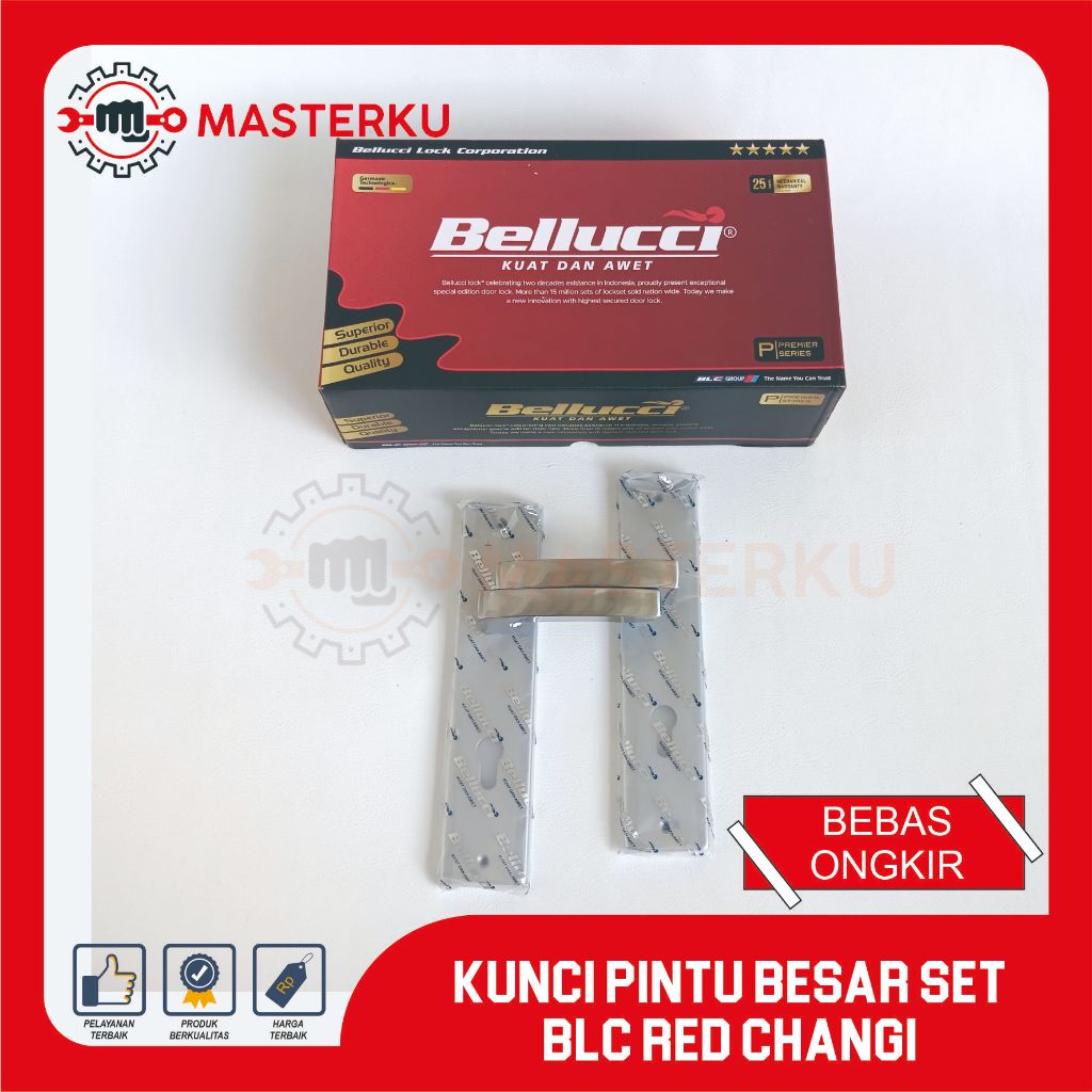 KUNCI PINTU BESAR SET BLC RED CHANGI / KUNCI PINTU SET/DOORLOCK