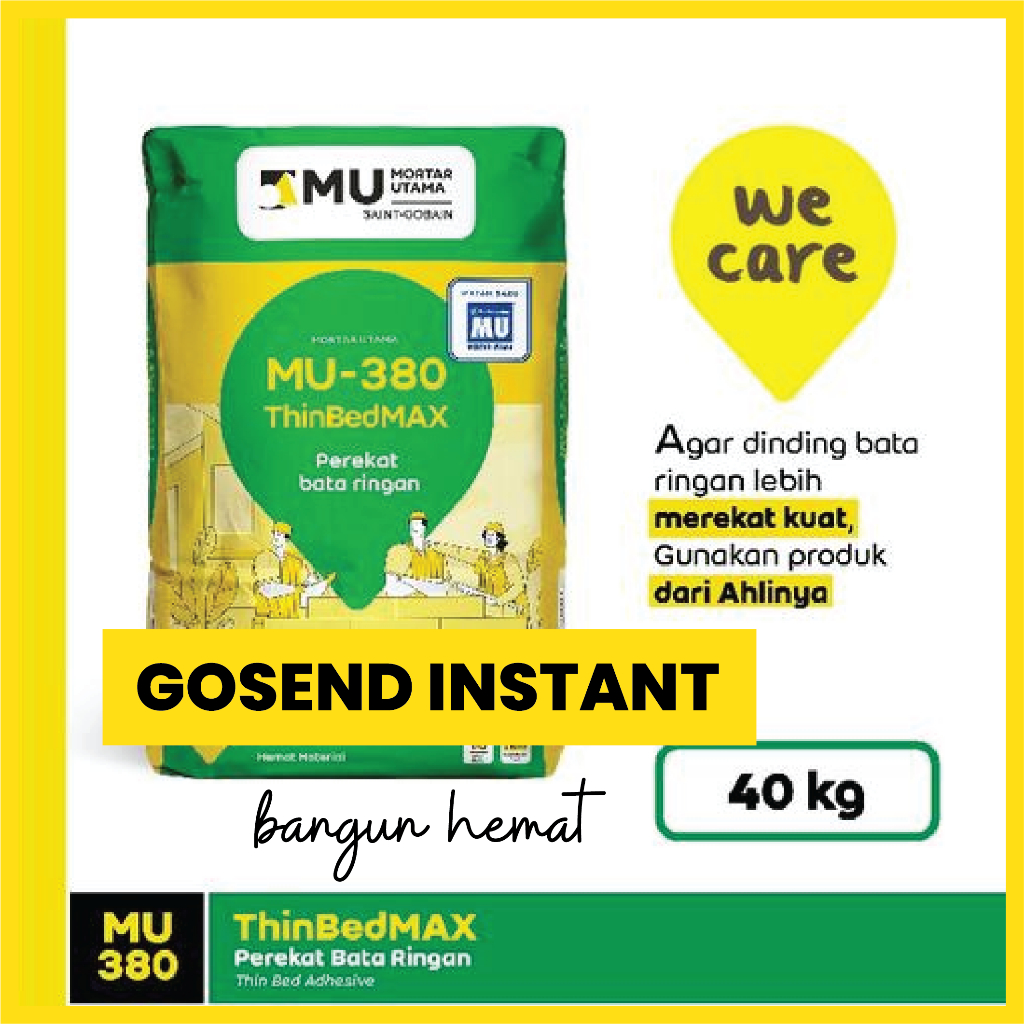 Mortar Utama MU-380 Perekat Bata Ringan – Semen Instan MU380 25Kg