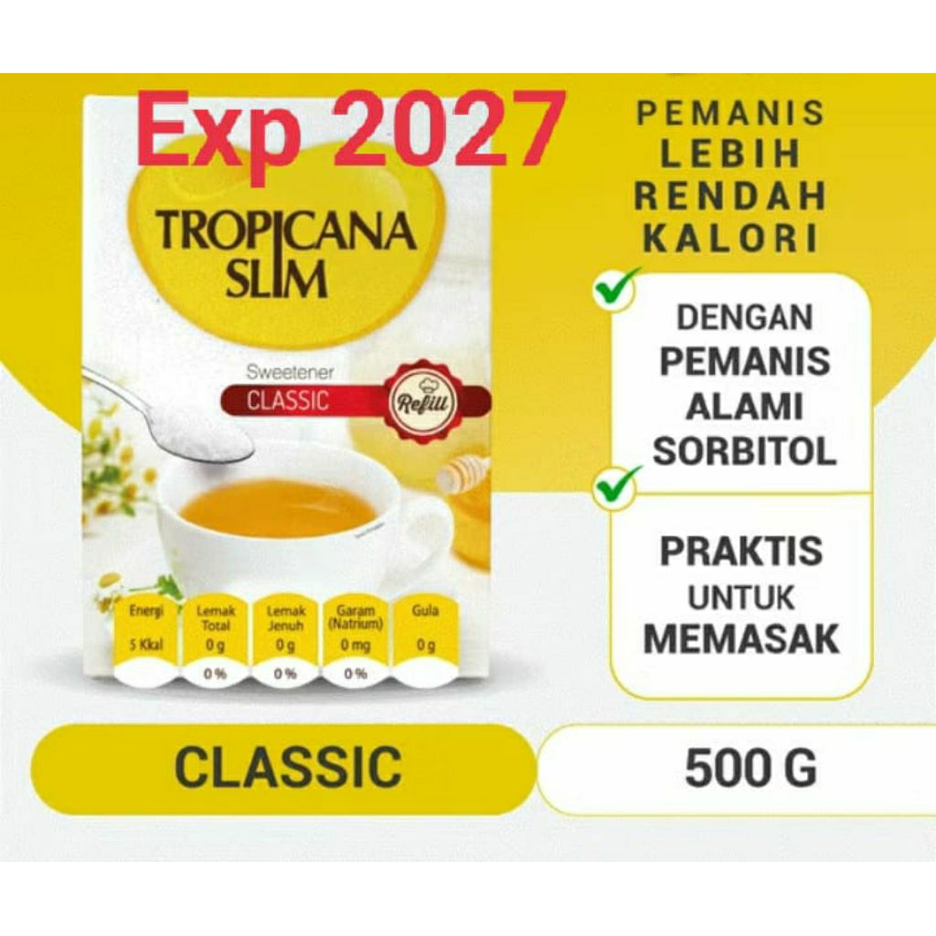 

Gula tropicana slim classic 500 gr reffil