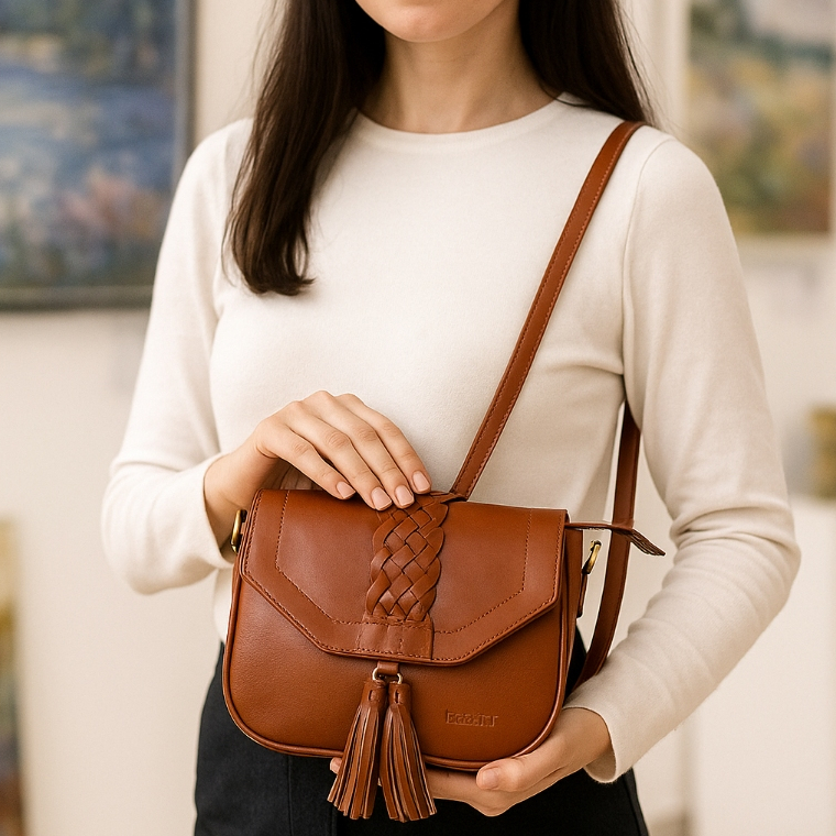 Adira Tas Selempang Kulit Asli Lecari