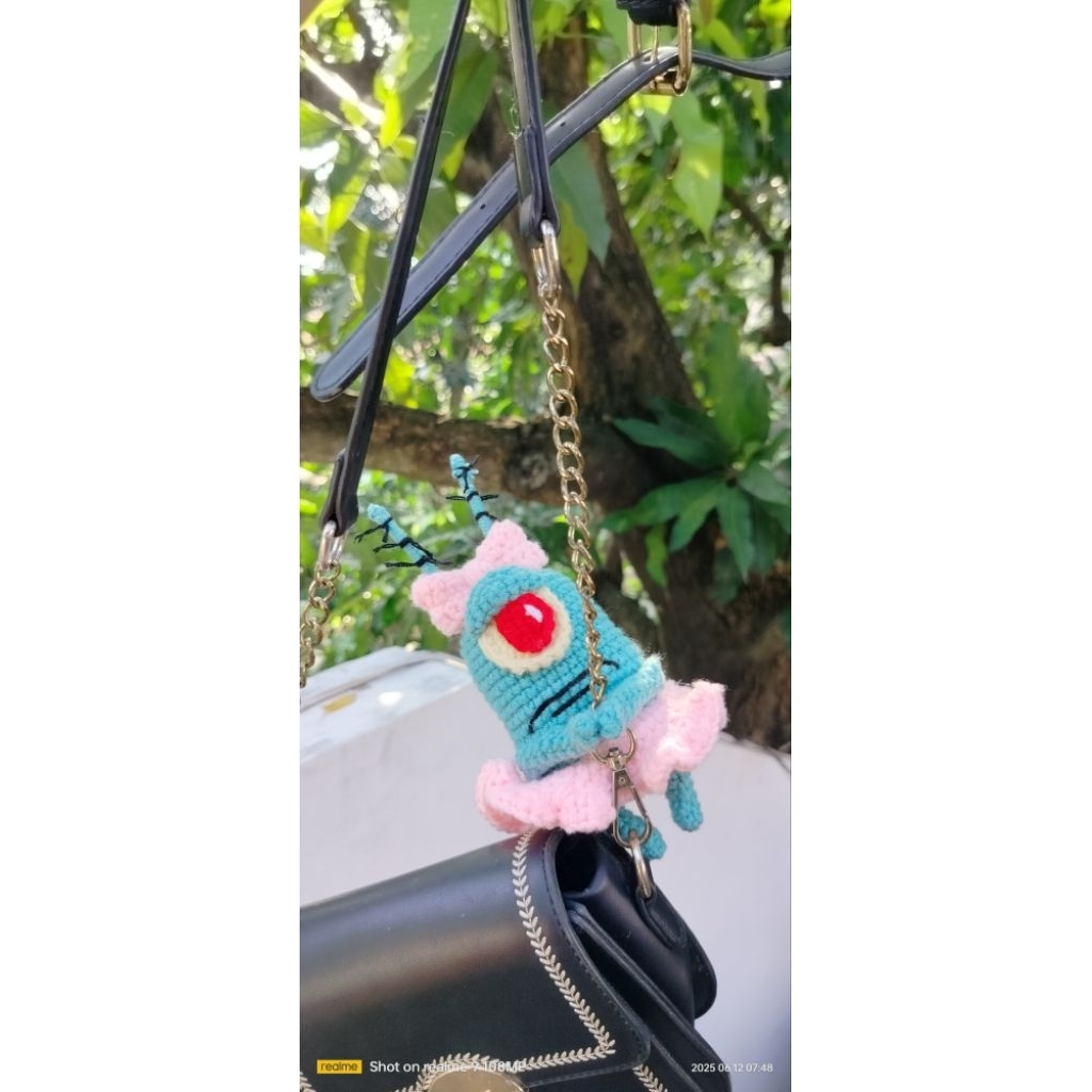 

[Chi.co gallery] (INCLUDE RING KEYCHAIN) Amigurumi plankton keychain
