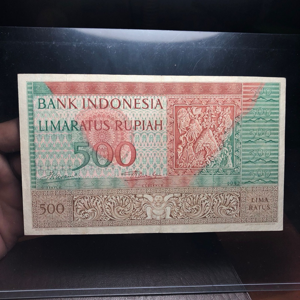 Uang Kuno Rp. 500 Budaya 1952 Asli Code 011