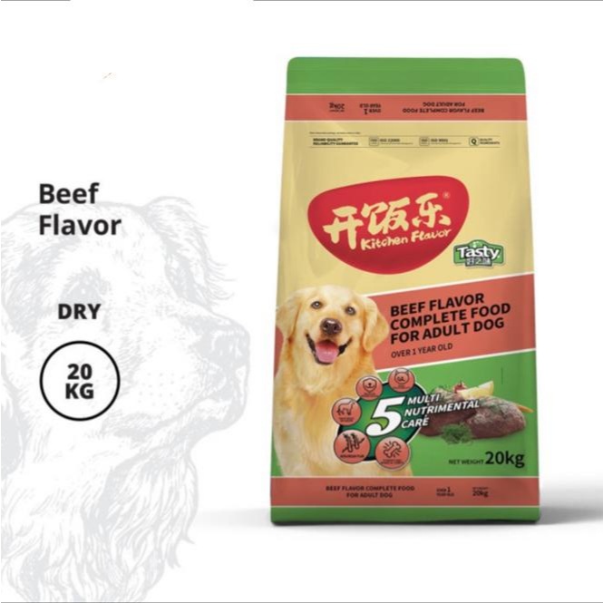 Kitchen flavor tasty adult dog beef 20 kg