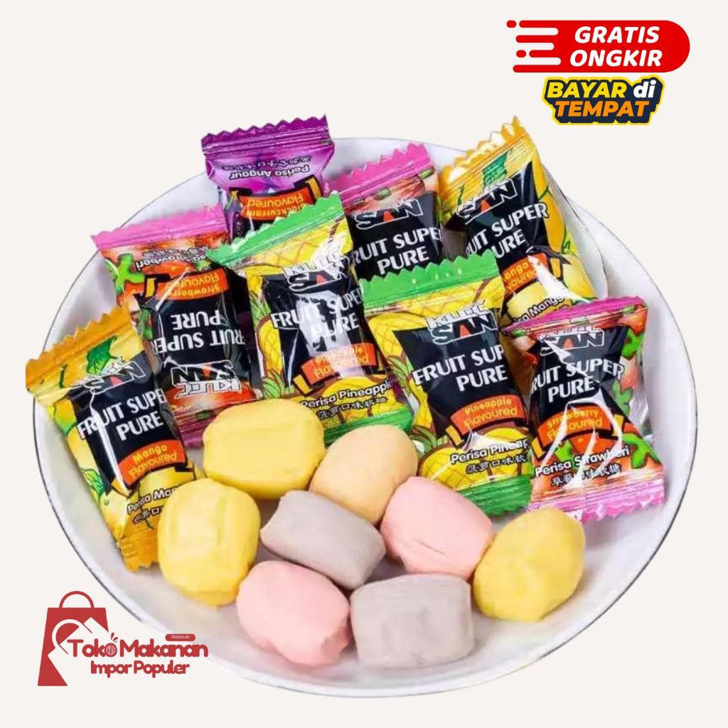 

【HALAL】【Grosir】Permen Buah Impor Malaysia Permen Lunak Rasa Buah Berbagai Rasa Bua