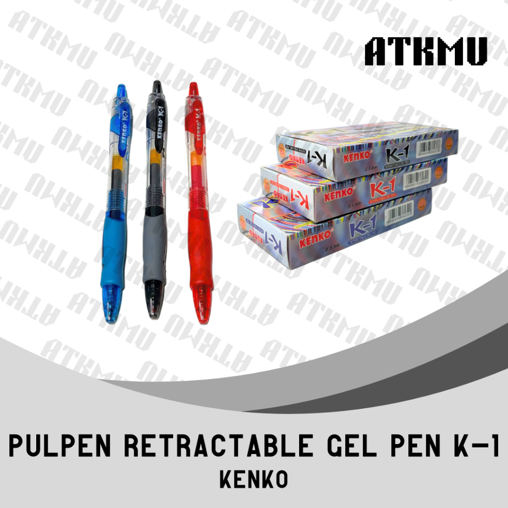 

Kenko Pulpen Gel Cetek K-1 Gel Pen Retractable [PACK] Isi 12Pcs