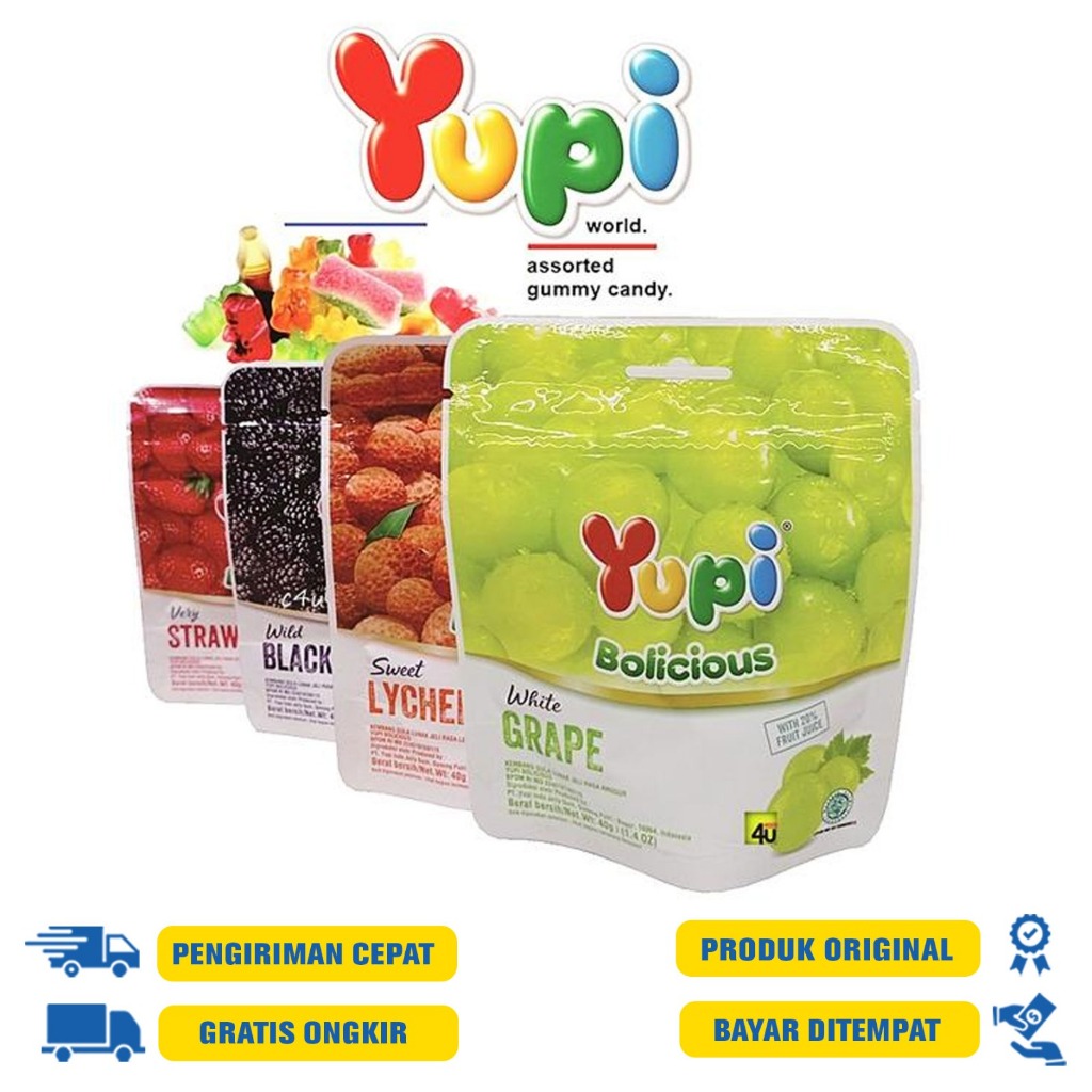 

Yupi Bolicious 40 G.R - Lychee | Blackberry | Mango