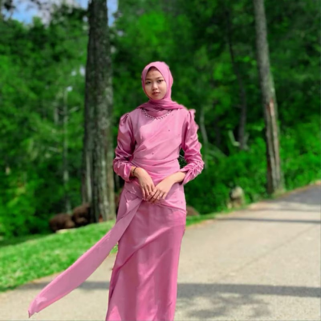 Arshila dress - dress pesta elegan - dress duyung satin - gaun pesta muslimah