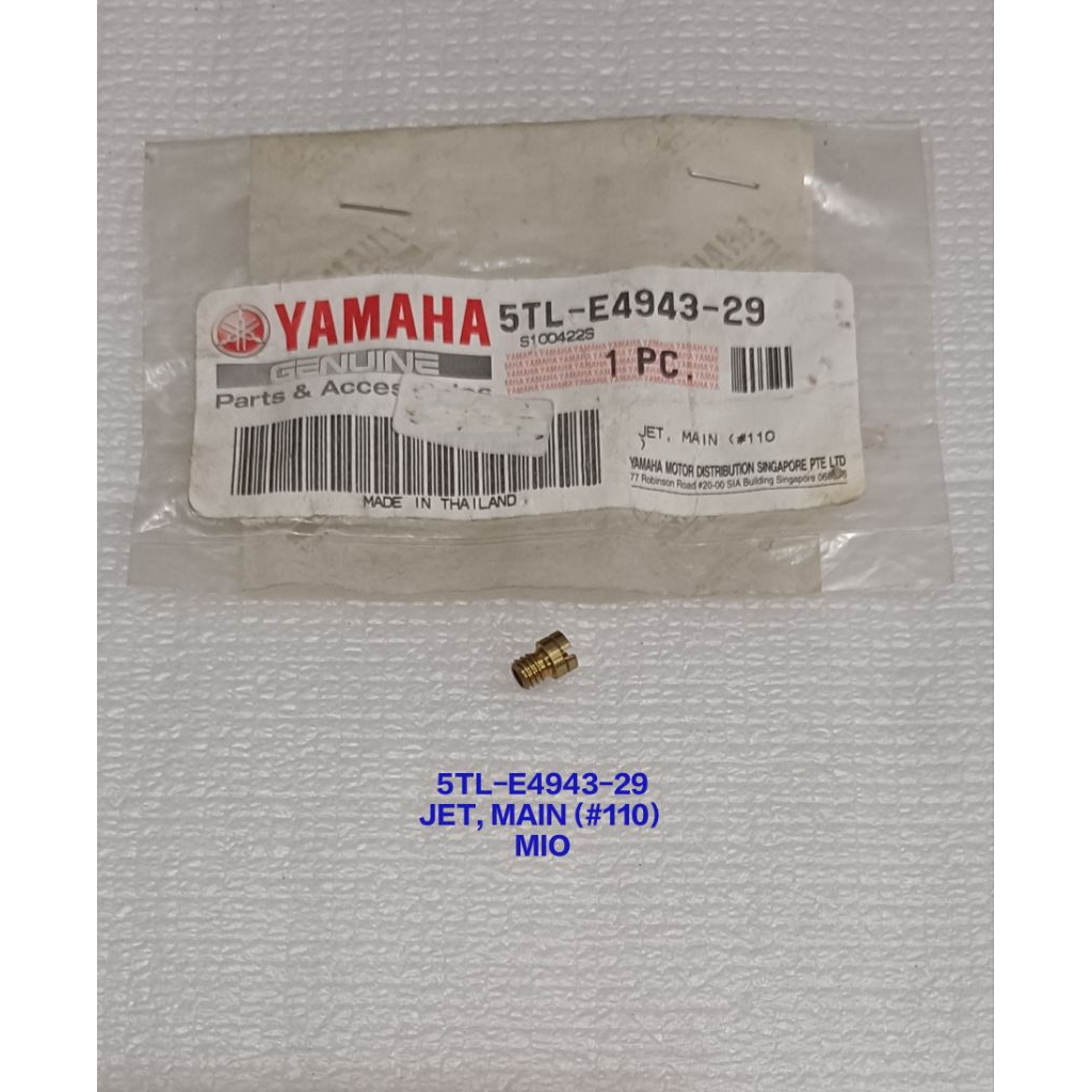 Jet Spuyer Karburator Ukuran 110 Yamaha Mio 5TL-E4943-29 Original