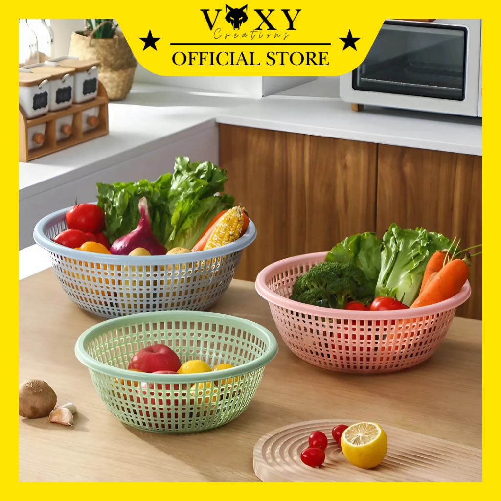 Keranjang Buah dan Sayur / Bakul Plastik Buah Kenari / Besek Plastik / Keranjang Plastik Buah Sayur