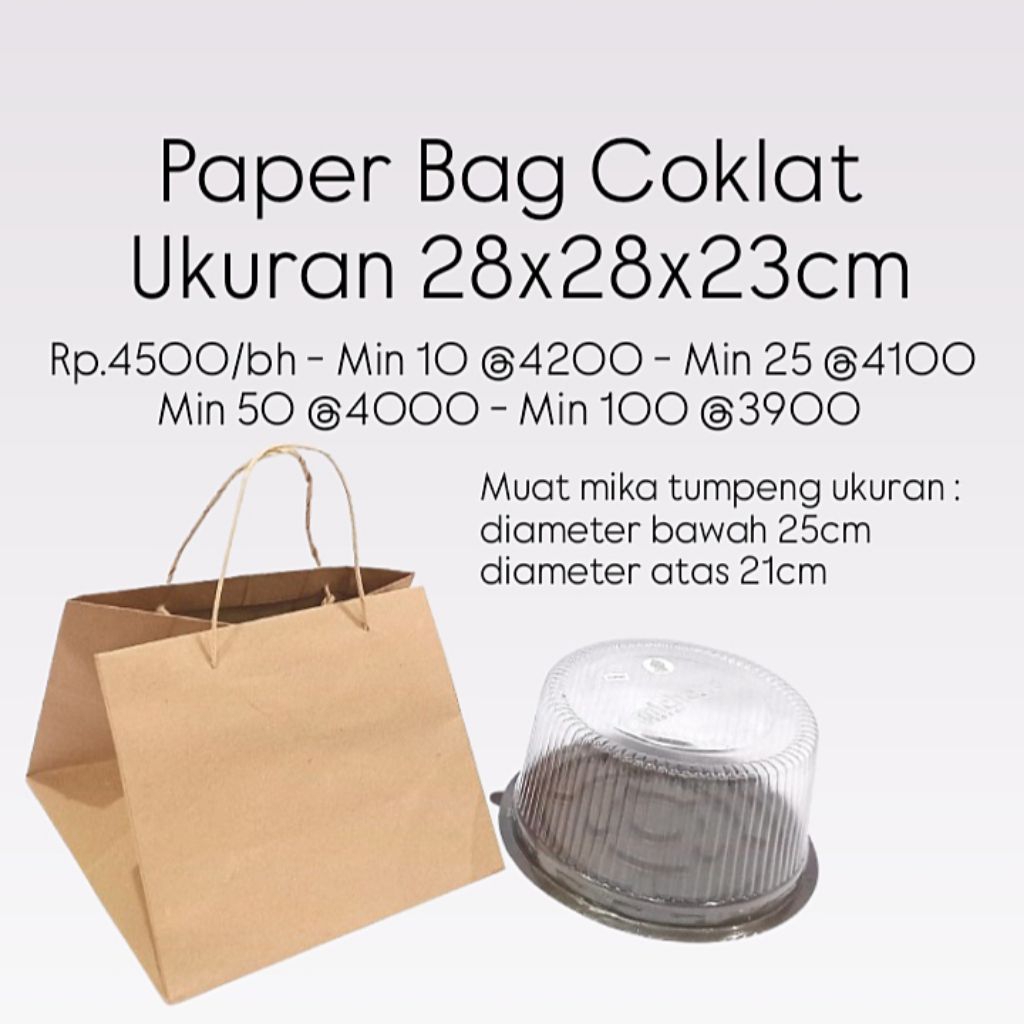 

Paper Bag Polos 28x28x23cm tanpa pita