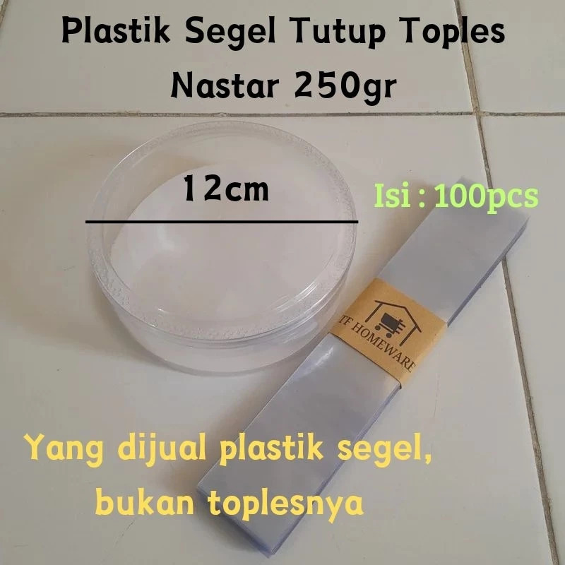 

Plastik Segel Tutup Toples Nastar 250gr diameter 12 isi 100pcs Plastik Shrink