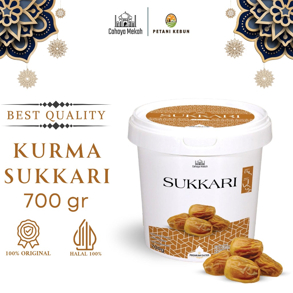 

Cahaya Mekah Kurma Sukari Ember 700gr Premium Original High Quality