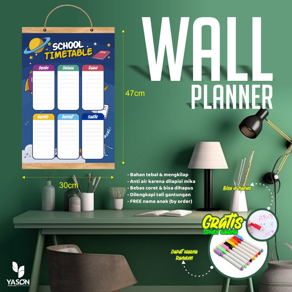 

Wall Planner, Jadwal pelajaran gantung