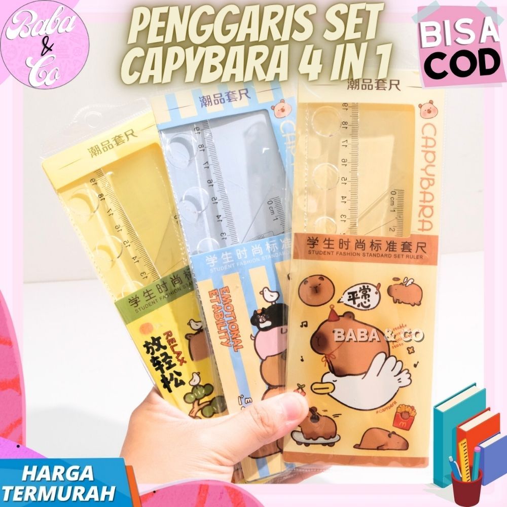 

PENGGARIS CAPYBARA SET 4 IN 1 PENGGARIS BUSUR SEGITIGA PENGGARIS PANJANG 20cm CAPYBARA LUCU IMUT UNIK PENGGARIS MURAH GROSIR CAPYBARA KAPIBARA