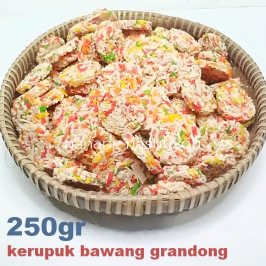 

KERUPUK BAWANG GRANDONG MEKAR RENYAH 250GRAM