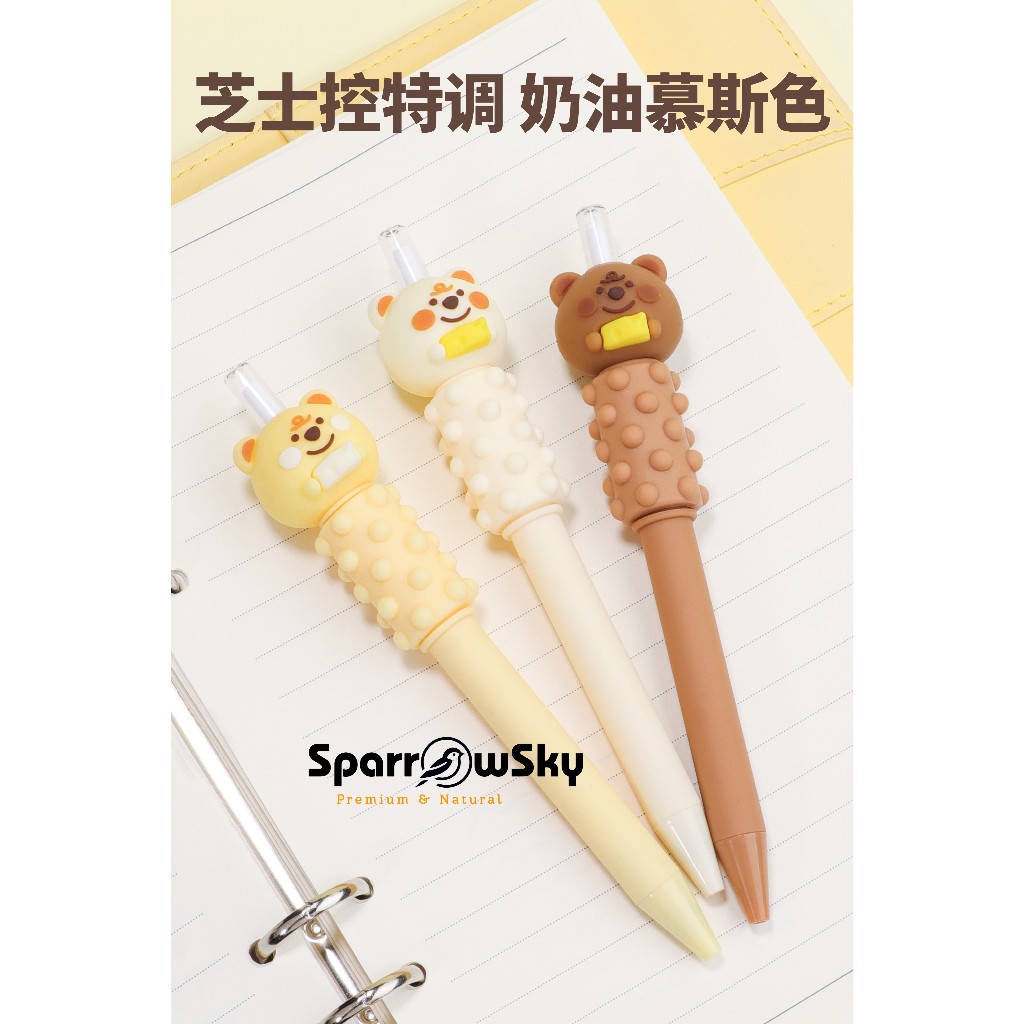 

SPARROW Pen Silikon / Silicone Pen / Pen Karakter Lucu Cantik MASSAGE - BEAR CHEESE (7490)