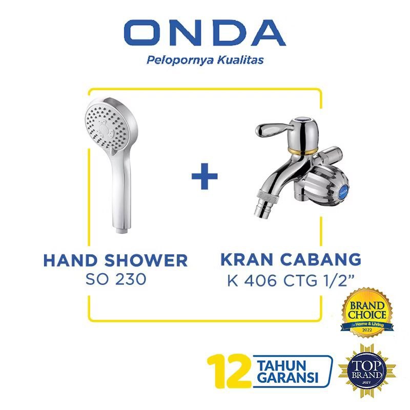 shower mandi onda Paket shower mandi onda S0230 + kran cabang onda onda S0230 + kran cabang onda