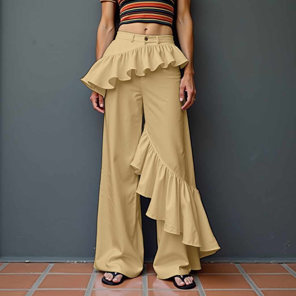 celana panjang variasi rempel atas bawah