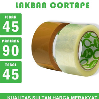 

1 pcs" CORTAPE Lakban Bening/Coklat 45 mm x 90 yard Ekonomis Termurah