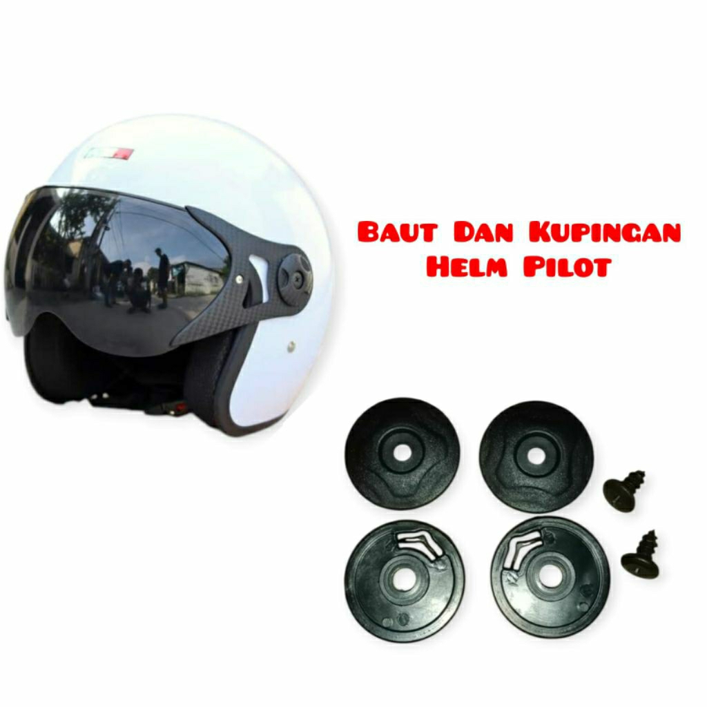 Baut/Kupingan Cover Helm Honda Scoopy / helm Bogo Pilot / Helm Cakil HBC / Helm Momo Original