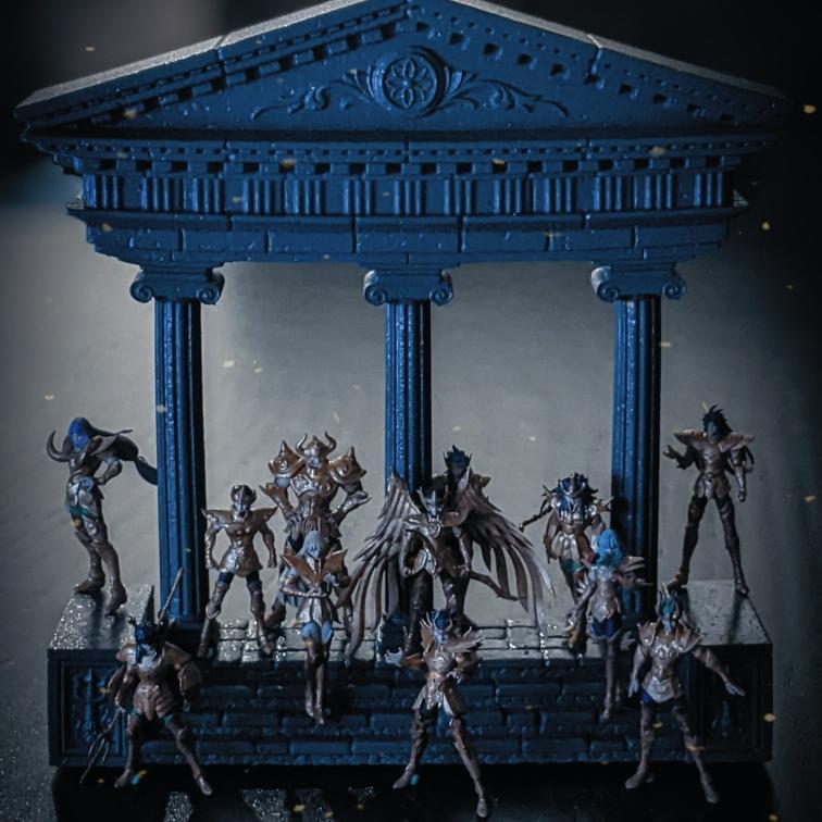 Miniature Figure SAINT SEIYA GOLD MYTH CLOTH 12 Zodiac 1/64 HO diorama for diecast TARMAC POPRACE Mi